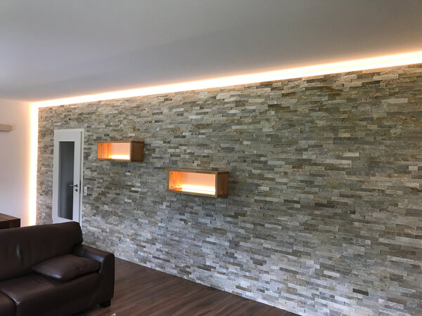 Erstellung einer indirekten LED-Beleuchtung an eine Riemchenwand